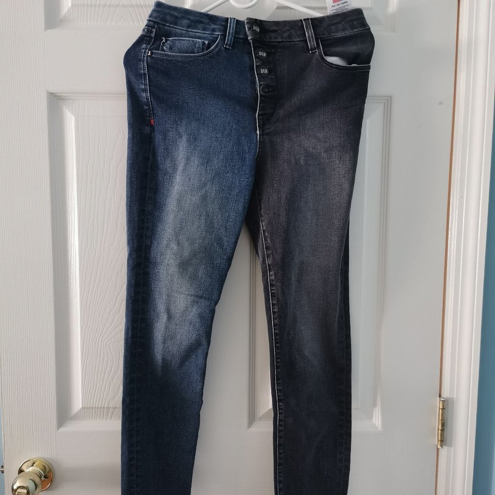 Xael Black and Blue Long Skinny Jeans